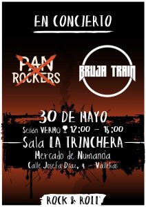 (Sábado 30 de Mayo) Sesión Vermut PAN ROCKERS + BRUJA TRAIN